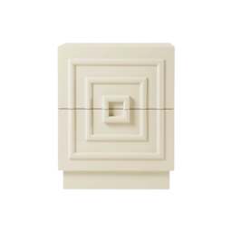 DUSK Harlow 2 Drawer Bedside Table - Cream - thumbnail 3