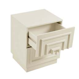 DUSK Harlow 2 Drawer Bedside Table - Cream - thumbnail 5