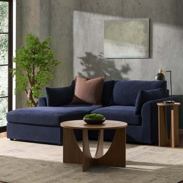 DUSK Miami Small Chaise Sofa - Chenille Navy - image 1