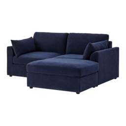 DUSK Miami Small Chaise Sofa - Chenille Navy - thumbnail 4