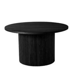 DUSK Hattie Round Pedestal Coffee Table - Black - thumbnail 3