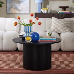 DUSK Hattie Round Pedestal Coffee Table - Black