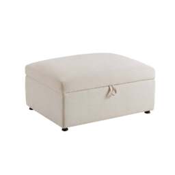 DUSK Clapham Storage Pouffe - Chenille Ivory - thumbnail 6