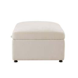 DUSK Clapham Storage Pouffe - Chenille Ivory - thumbnail 7