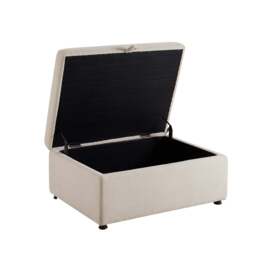 DUSK Clapham Storage Pouffe - Chenille Ivory - thumbnail 5