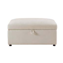 DUSK Clapham Storage Pouffe - Chenille Ivory - thumbnail 4