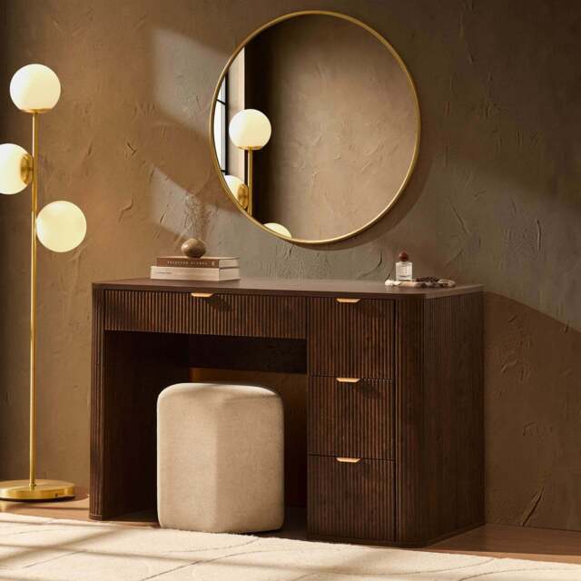 DUSK Hattie Large Dressing Table with Drawers - Walnut - image 1