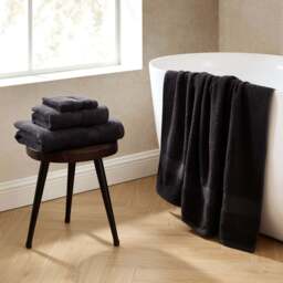 DUSK Rhodes Cotton Towel Collection - Black - Face Cloth - thumbnail 2