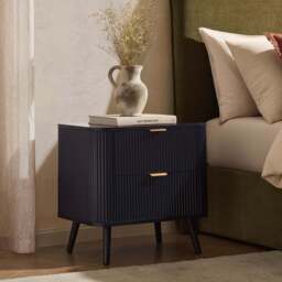 DUSK Hattie 2 Drawer Bedside Table- Midnight - thumbnail 3