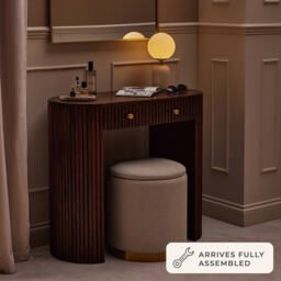 DUSK Finley Mango Wood Dressing Table Console - Walnut