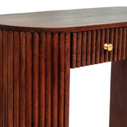 DUSK Finley Mango Wood Dressing Table Console - Walnut - thumbnail 5