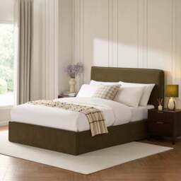 DUSK Oslo Ottoman Storage Bed - Olive - King Size