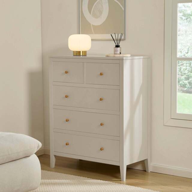DUSK Poppy 5 Drawer Chest - Cream - image 1