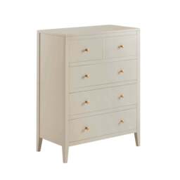 DUSK Poppy 5 Drawer Chest - Cream - thumbnail 3
