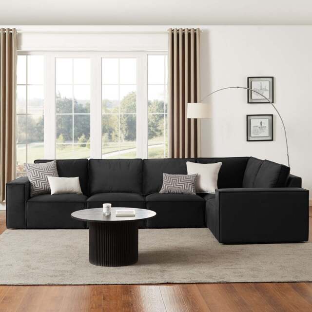 DUSK Brooklyn Large Right Hand L-Shape Sofa - Ink - image 1