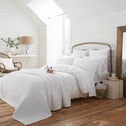 DUSK Girona 200 Thread Count Pom-Pom Duvet Cover - Cotton - White - Double - thumbnail 5