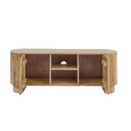 "DUSK Finley Mango Wood Tv Unit for Tv Unit TVs up to 55"" - Natural" - thumbnail 5