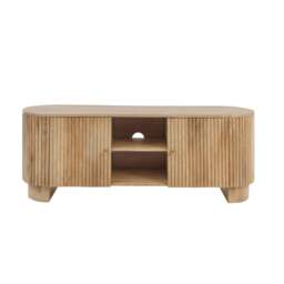 "DUSK Finley Mango Wood Tv Unit for Tv Unit TVs up to 55"" - Natural" - thumbnail 4