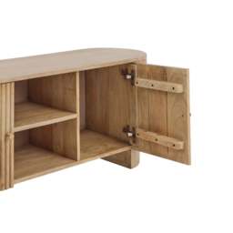 "DUSK Finley Mango Wood Tv Unit for Tv Unit TVs up to 55"" - Natural" - thumbnail 6