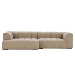 DUSK Manhattan Left Hand Chaise Sofa - Chenille Oatmeal - thumbnail 4