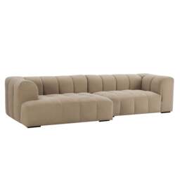 DUSK Manhattan Left Hand Chaise Sofa - Chenille Oatmeal - thumbnail 3