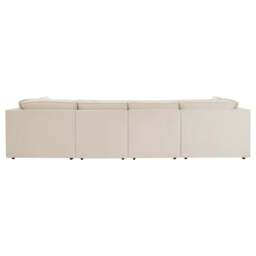 DUSK Brooklyn Slim Arm U-Shape Sofa - Chenille Ivory - thumbnail 5