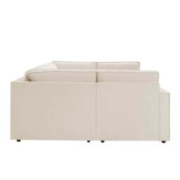 DUSK Brooklyn Slim Arm U-Shape Sofa - Chenille Ivory - thumbnail 4
