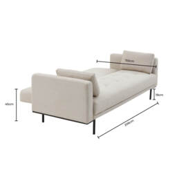 DUSK Hudson Click Clack Sofa Bed - Stone Grey - thumbnail 9