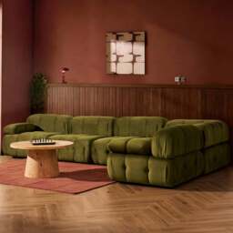 DUSK Bondi Large Right Hand L Shape Sofa - Rich Green - thumbnail 1