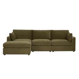 DUSK Miami Left Hand Chaise Sofa - Chenille Olive - thumbnail 4