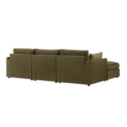 DUSK Miami Left Hand Chaise Sofa - Chenille Olive - thumbnail 5