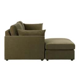 DUSK Miami Left Hand Chaise Sofa - Chenille Olive - thumbnail 6