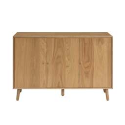 DUSK Heidi Oak 3 Door Sideboard - Light Wood - thumbnail 3