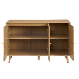 DUSK Heidi Oak 3 Door Sideboard - Light Wood - thumbnail 4