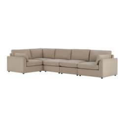 DUSK Miami Left Hand Large L-Shape Sofa - Chenille Oatmeal - thumbnail 4