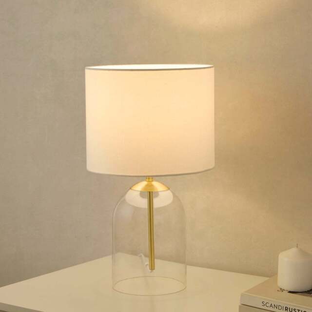 DUSK Nova Clear Glass Table Lamp - Gold - image 1