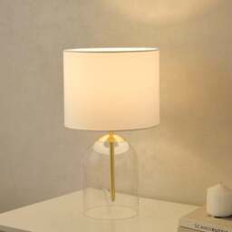 DUSK Nova Clear Glass Table Lamp - Gold
