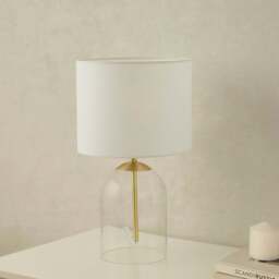 DUSK Nova Clear Glass Table Lamp - Gold - thumbnail 2