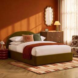 DUSK Austin Ottoman Storage Bed -  Rich Green - Double