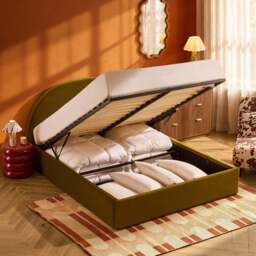 DUSK Austin Ottoman Storage Bed -  Rich Green - Double - thumbnail 6