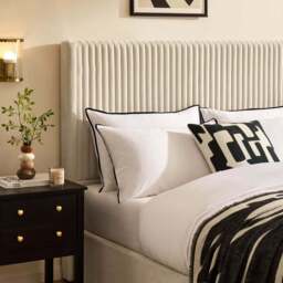 DUSK Melrose Ottoman Storage Bed - Chenille Ivory - Double - thumbnail 5