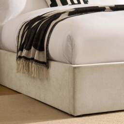 DUSK Melrose Ottoman Storage Bed - Chenille Ivory - Double - thumbnail 6