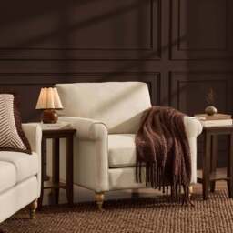 DUSK Sicily Armchair - Cream Linen