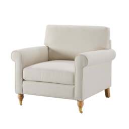 DUSK Sicily Armchair - Cream Linen - thumbnail 3
