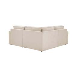 DUSK Brooklyn Slim Arm Left Hand Small Corner Sofa - Chenille Ivory - thumbnail 4