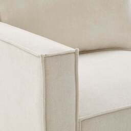 DUSK Brooklyn Slim Arm Right Hand Large L-Shape - Chenille Ivory - thumbnail 7