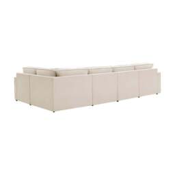 DUSK Brooklyn Slim Arm Right Hand Large L-Shape - Chenille Ivory - thumbnail 4