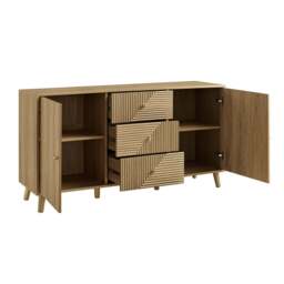 DUSK Dora Large Sideboard with Drawers - Light Wood - thumbnail 4