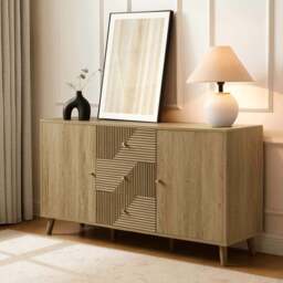 DUSK Dora Large Sideboard with Drawers - Light Wood