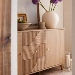 DUSK Dora Large Sideboard with Drawers - Light Wood - thumbnail 2